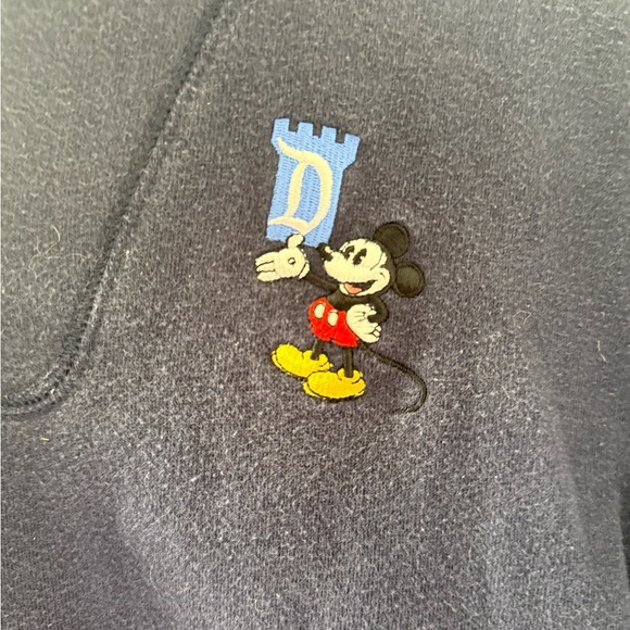 Vintage Disneyland 1/4 Zip Mock Neck Sweatshirt Unisex Small Mickey Mouse - Picture 4 of 6
